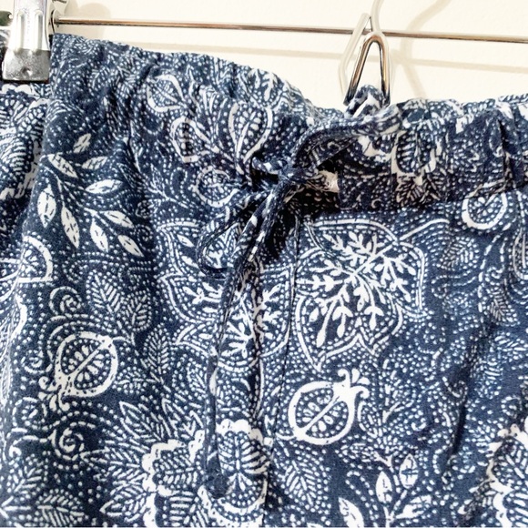 Lucky Brand Pajama Shorts Blue Floral Pattern Drawstring Elastic Waist Mid Rise - Picture 4 of 8